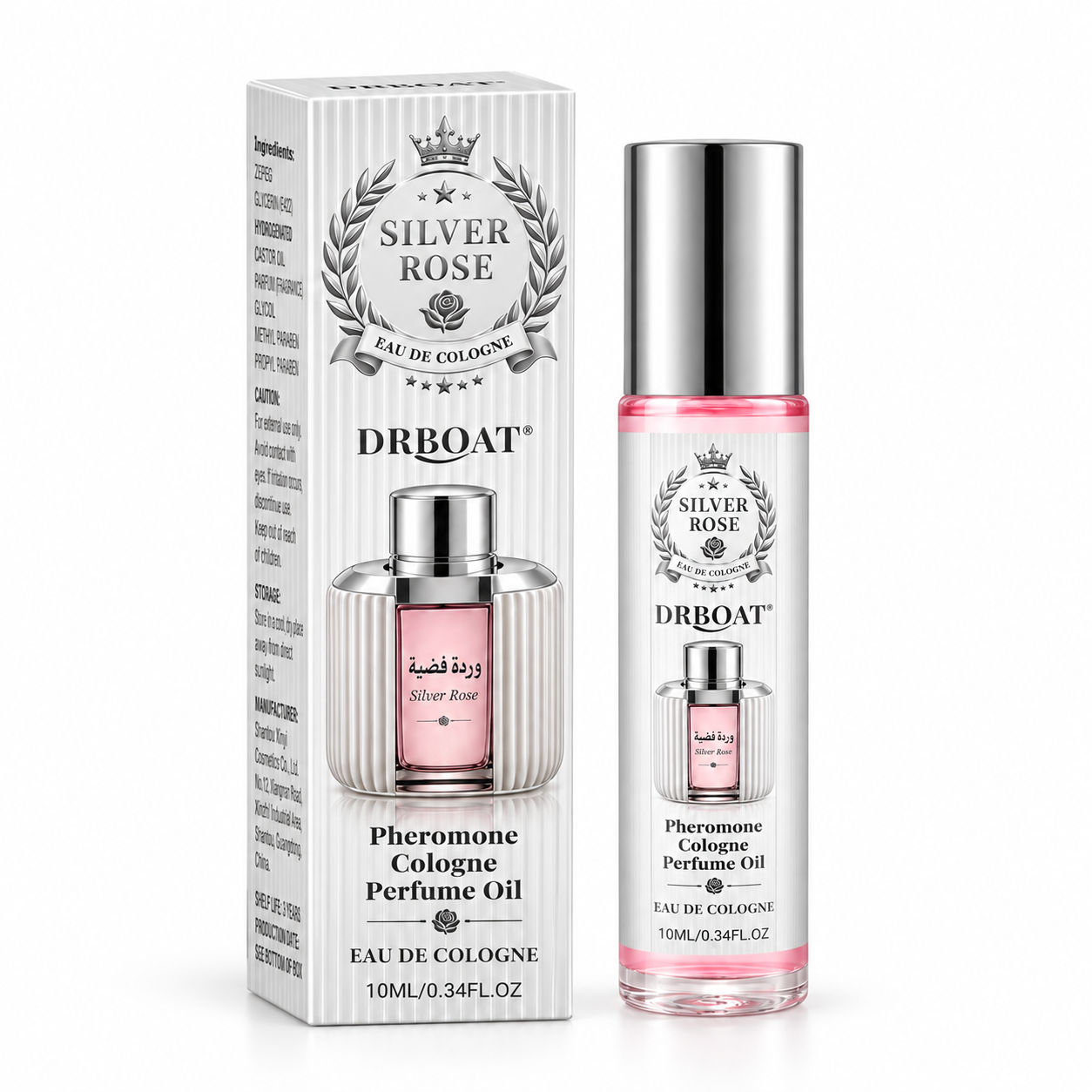 Perfume Fragrance Concentration - Óleo de perfume roll-on Silver Rose,