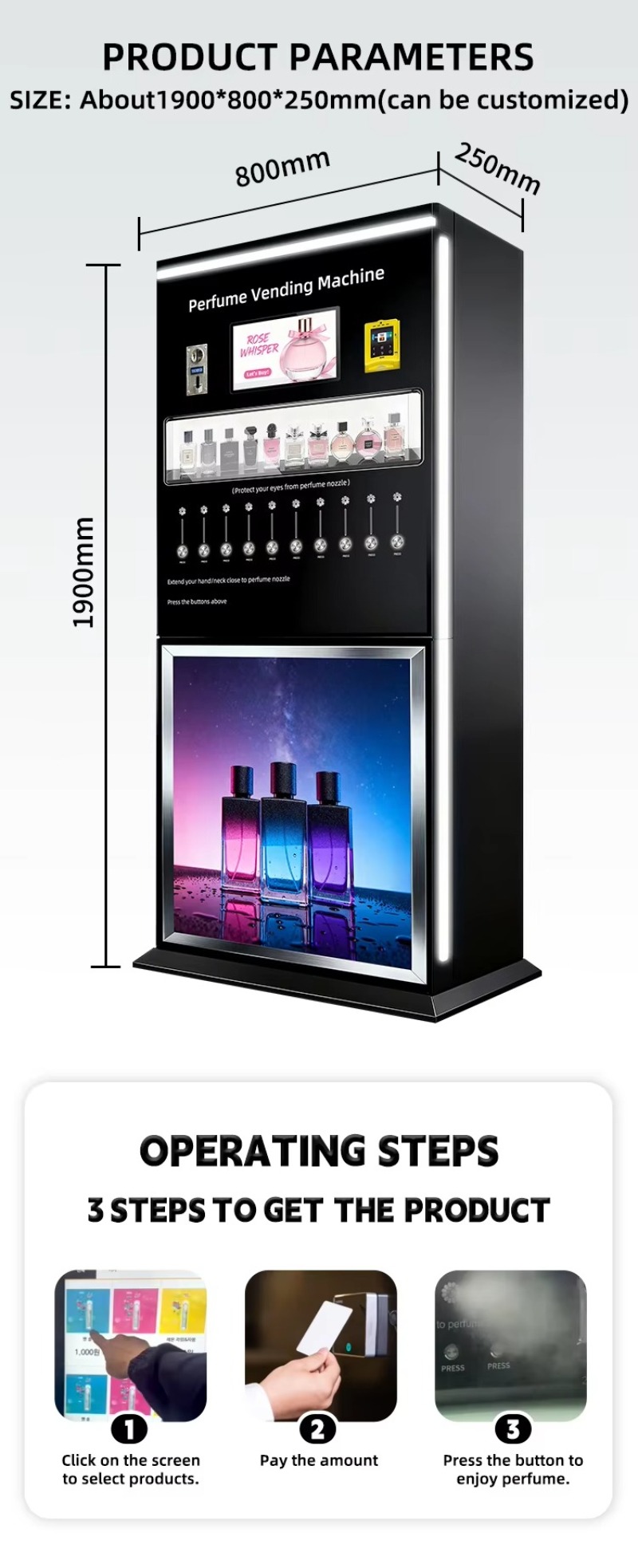 Máquina de Varejo de Perfumes  - Perfume Fragrance Sale avaliação e preço